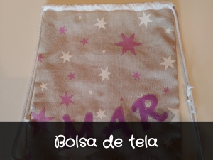 Menú bolsa de tela
