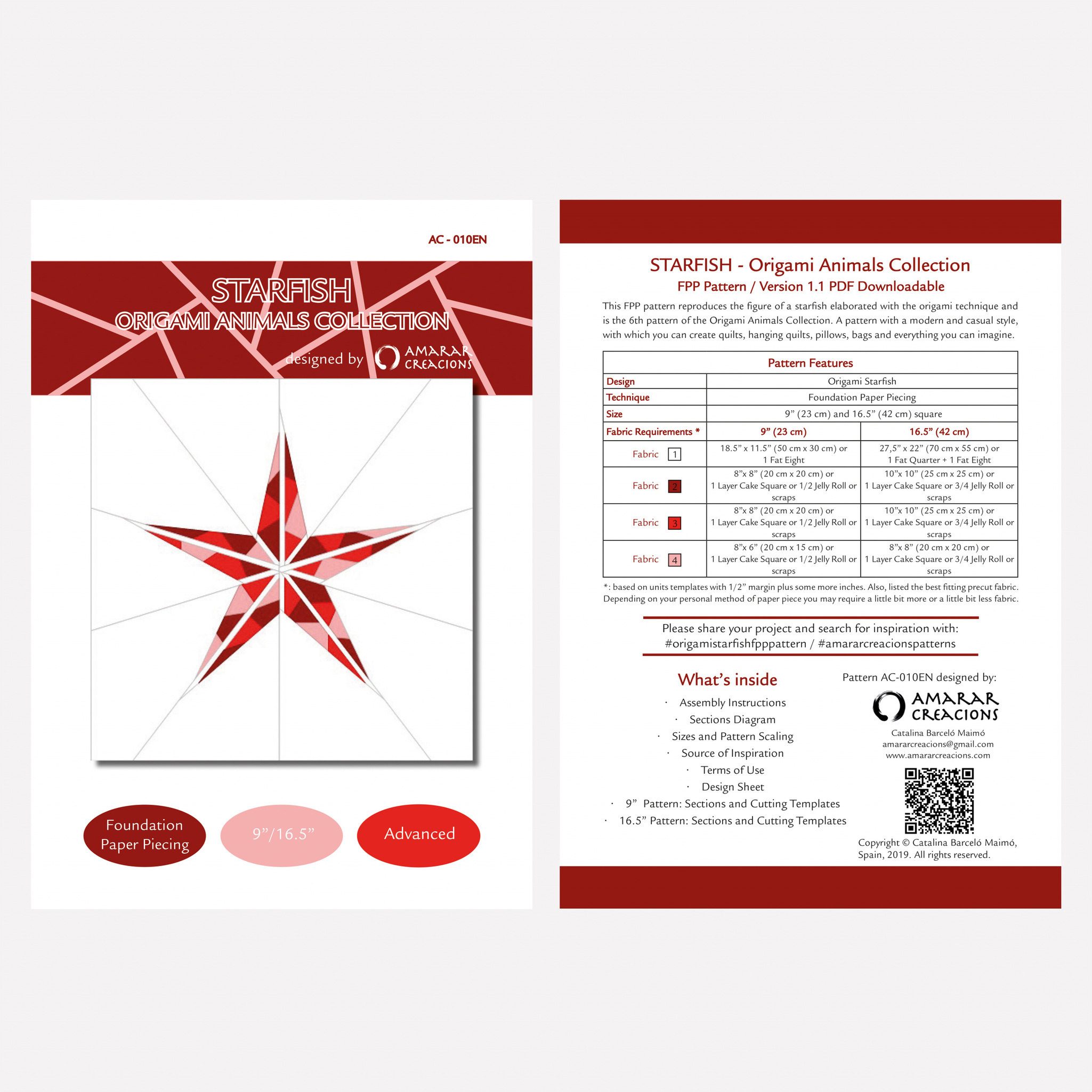 Covers Origami StarFish - AC-010EN FPP Epattern - A4