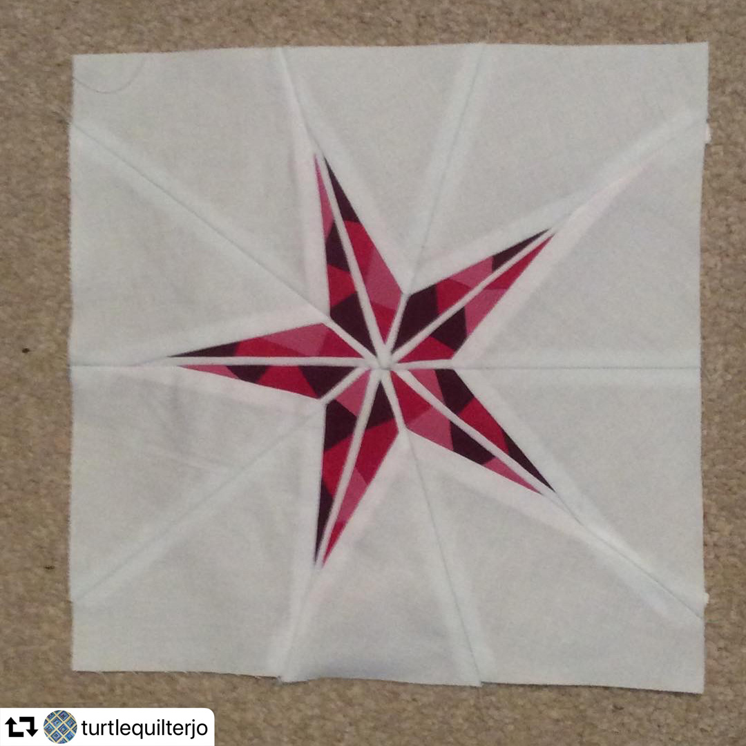 Star Fish pattern foundation paper piecing - Test Turtlequilterjo