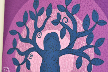 Quilt Art Tree of Life Lilac- Perpective2