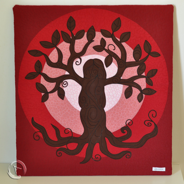 Quilt Art Tree of Life Red- General