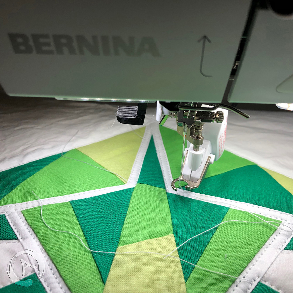 FPP Pattern - Origami Green Fish multic 16.5 FPP - Bernina 770