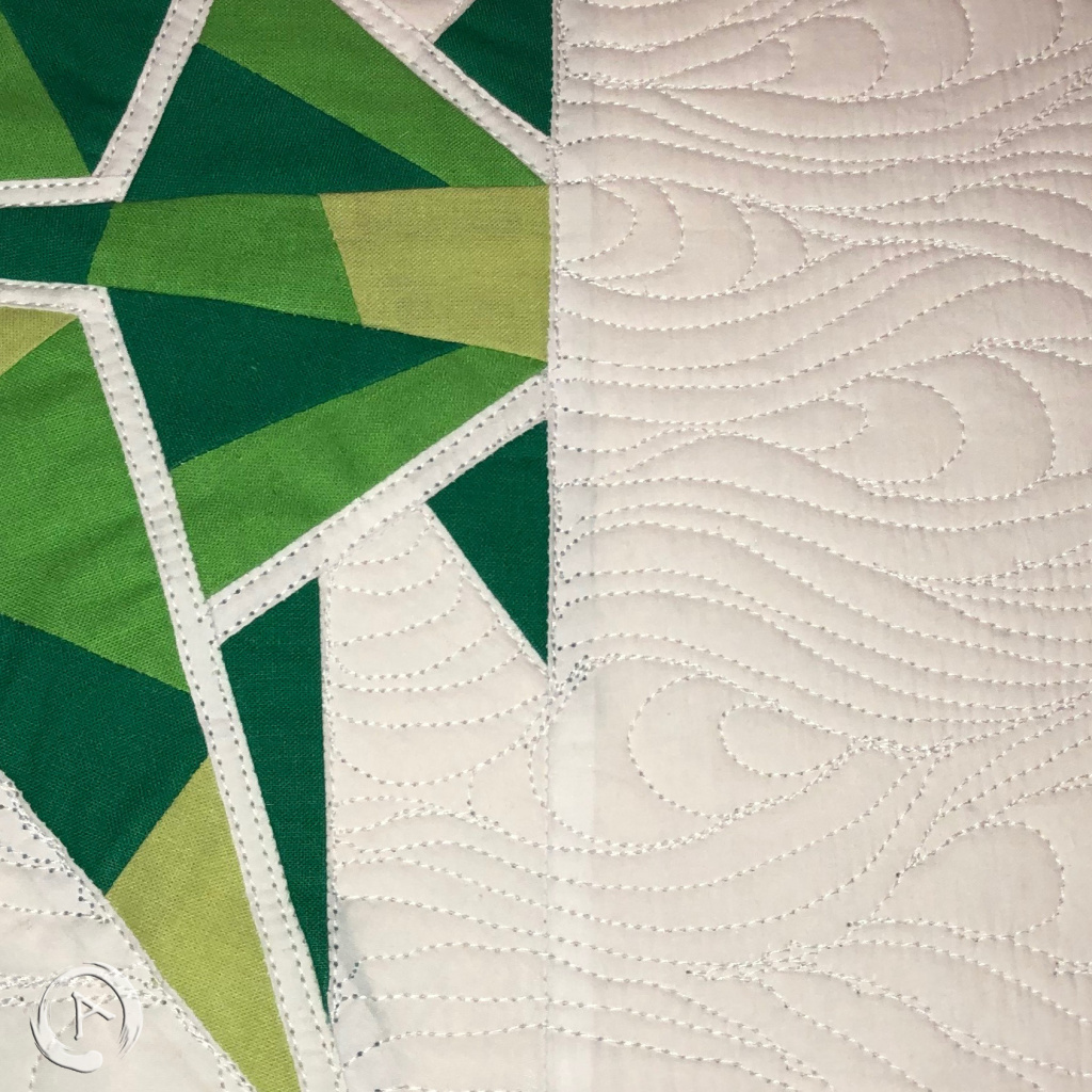 FPP Pattern - Origami Green Fish multic 16.5 FPP - Detail 1