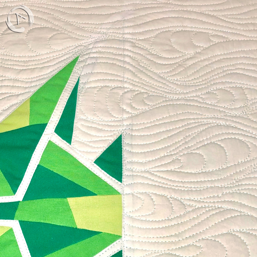 FPP Pattern - Origami Green Fish multic 16.5 FPP - Detail 2