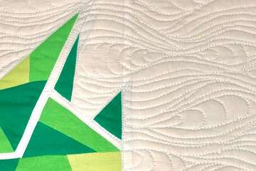 FPP Pattern - Origami Green Fish multic 16.5 FPP - Detail 2