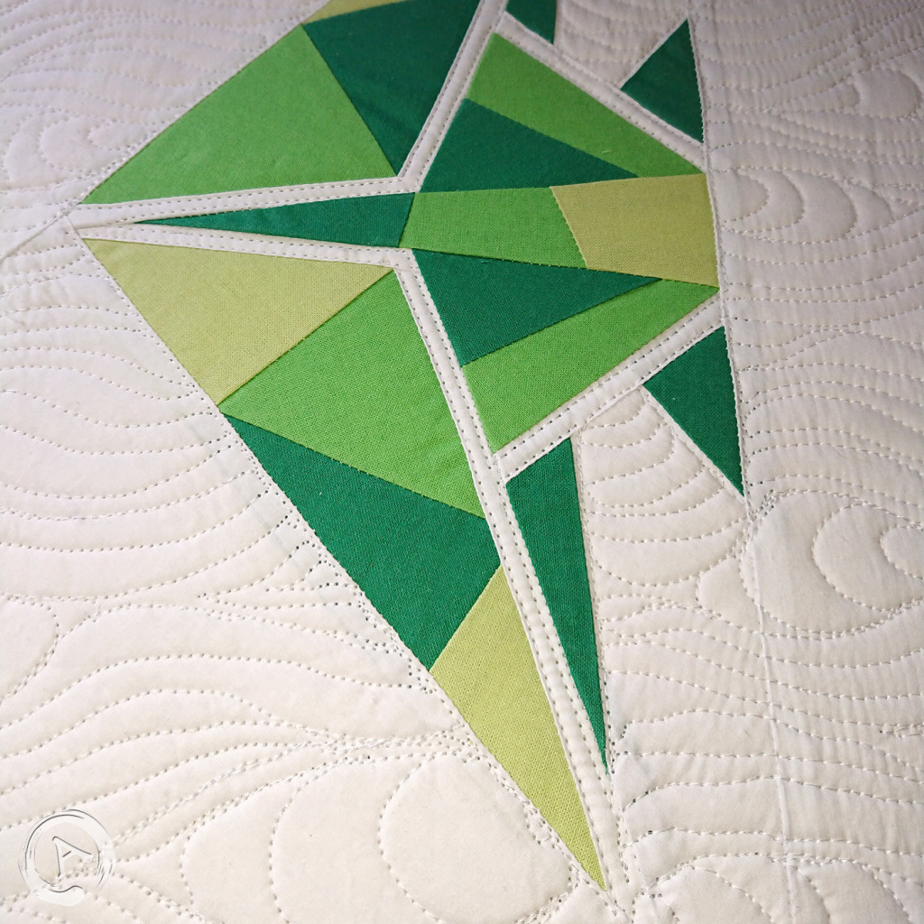 FPP Pattern - Origami Green Fish multic 16.5 FPP - Detail 3