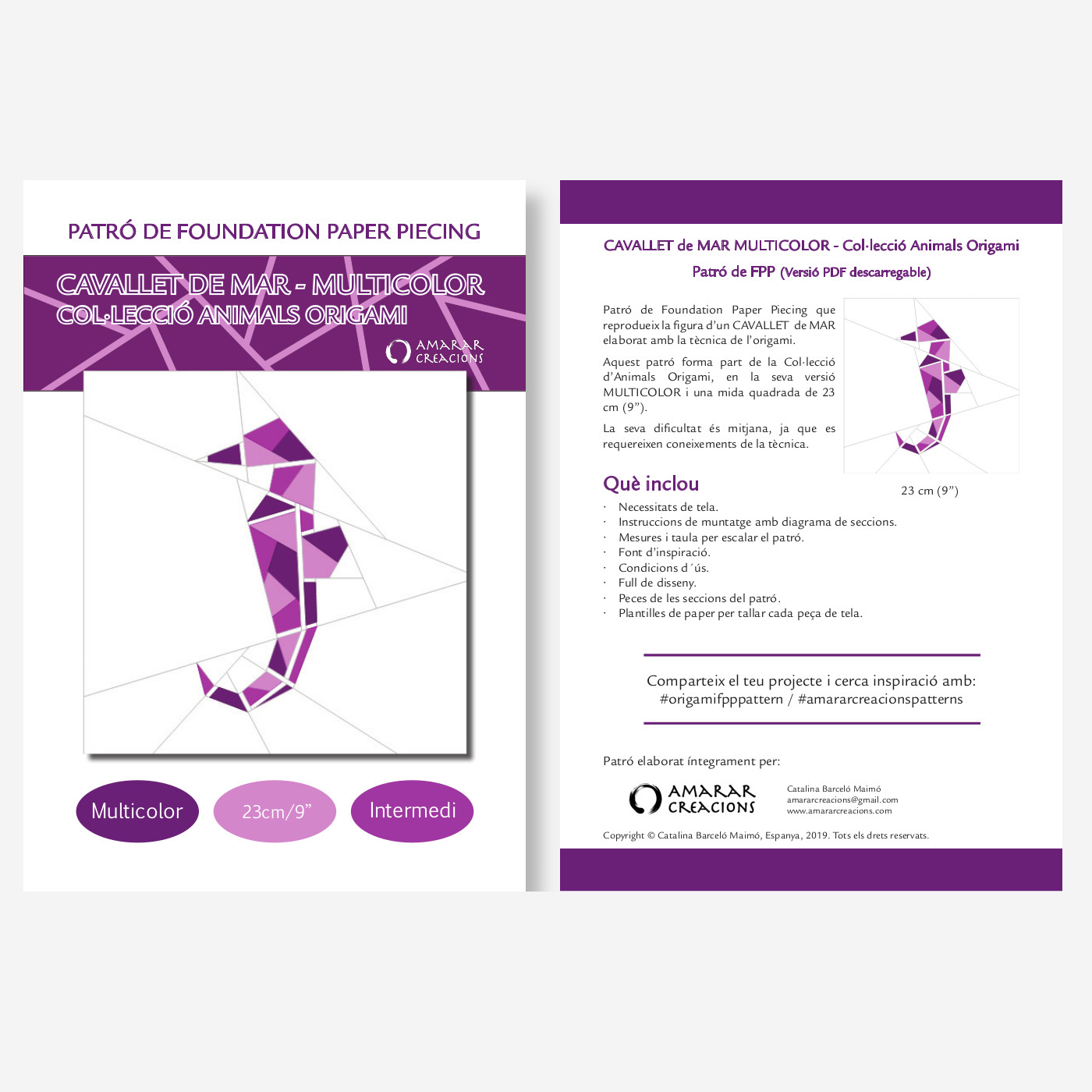 Seahorse Origami Animals Collection Fpp Pattern Pdf Downloadable
