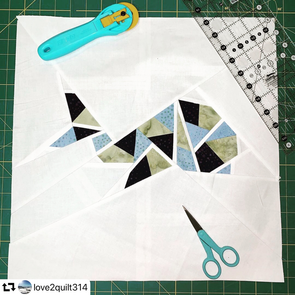Whale foundation paper piecing pattern - Fatima