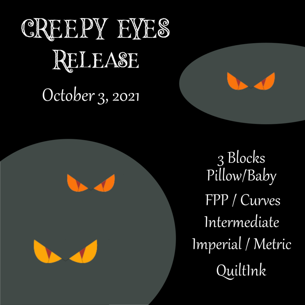 Pattern release - Creepy Eyes Quilt Pattern - Halloween