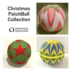 Christmas PatchBalls Collection - 3 Quilting Pattern. PDF Downloadable